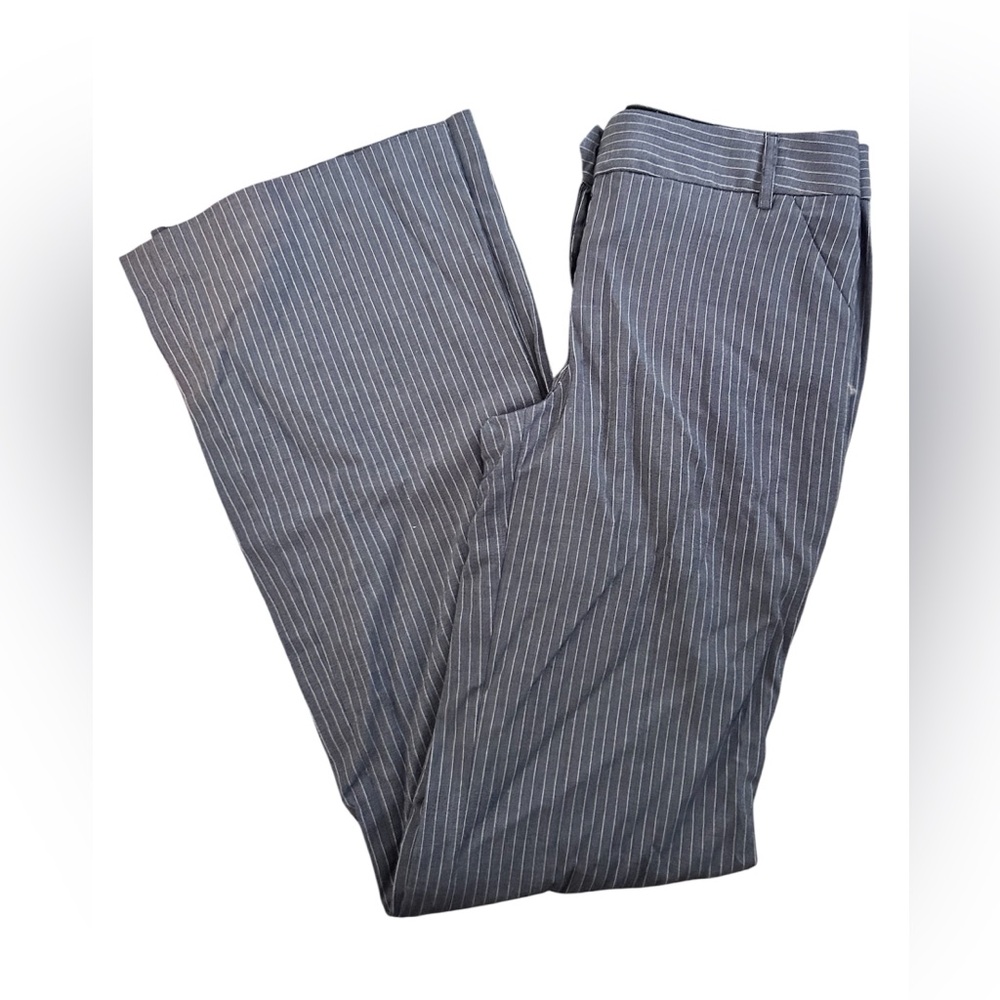 Express Gray Pinstripe Wide Leg Pants